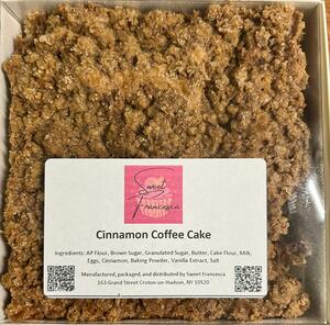 Sweet Francesca's Cinnamon Coffee Cake