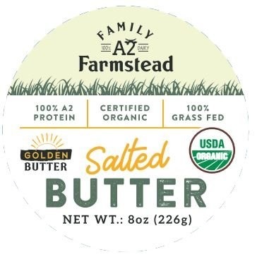 Family Farmstead Organic A2 Salted Butter - 8Oz