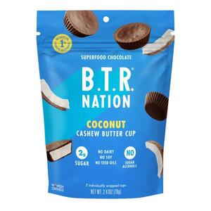 B.T.R. Nation - Dark Chocolate Coconut Cashew Butter Cups