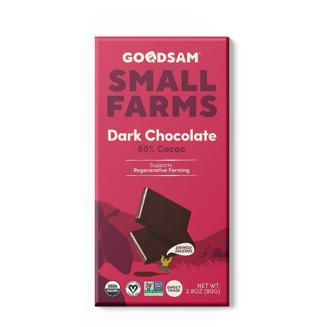 GoodSam Dark Chocolate 80% Cacao Bar