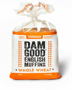 Dam Good English Muffins Whole Wheat Sourdough - 4 pack