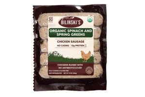 Bilinski's Org Spinach and Spring Greens Chicken Sausage