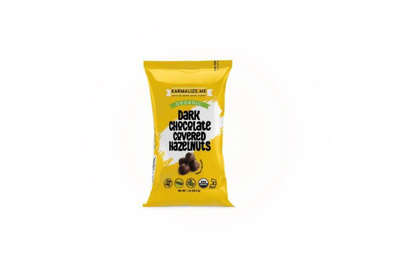 Dark Chocolate Covered Organic Chocolate Hazelnuts - 1oz