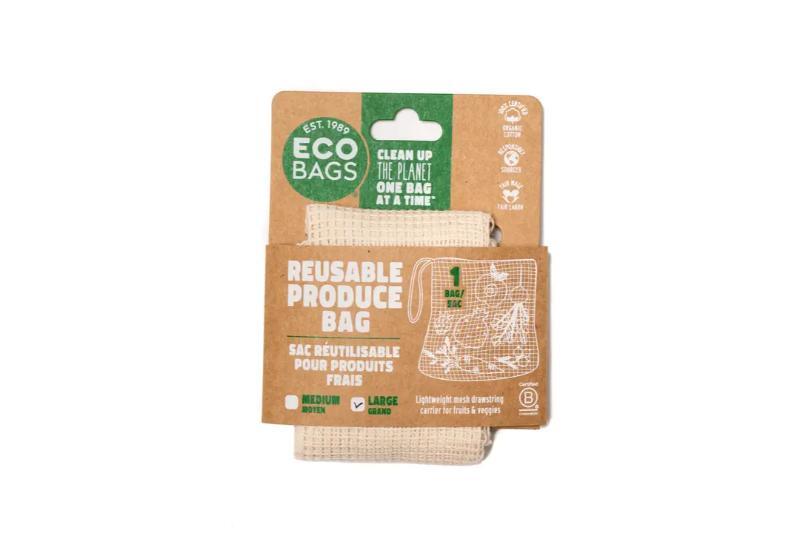 ECOBAGS 100% Certified Organic Produce Bag/Sack - Large