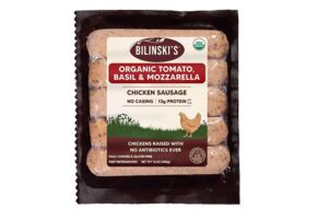 Bilinski's Org Tomato Basil Mozzarella Chicken Sausage