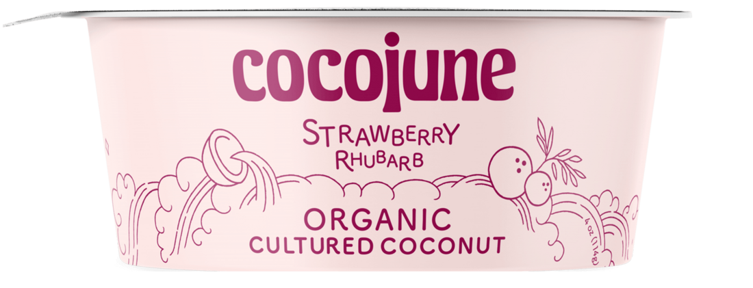 Cocojune Strawberry Rhubarb Organic Coconut Yogurt